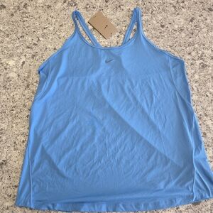 Nike Women's One Classic Dri-FIT Strappy Tank Top Light Blue Size Large